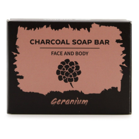 Savon au charbon 85g - Géranium