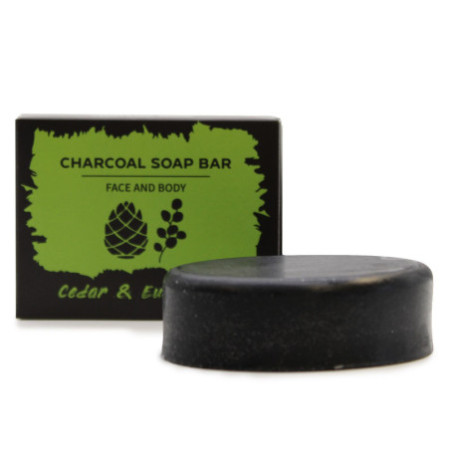 Savon au charbon 85 g - Eucalyptus et bois de cèdre