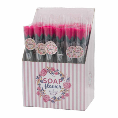 Fleur de savon prête à vendre au détail - Petite rose rouge