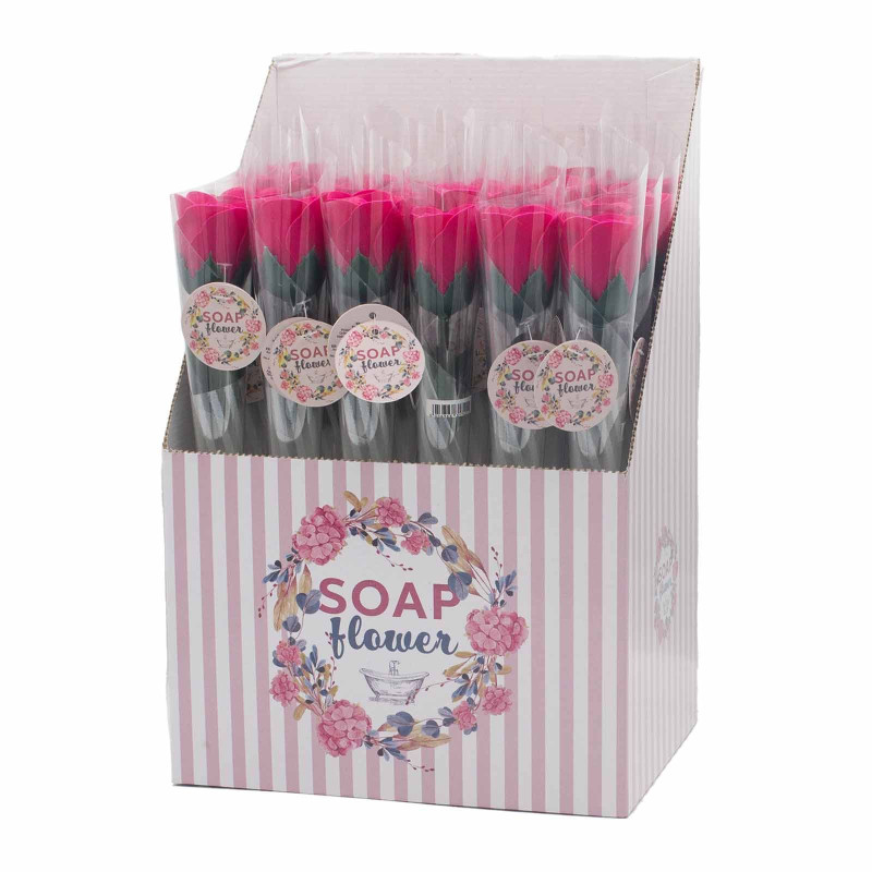 Fleur de savon prête à vendre au détail - Petite rose rouge
