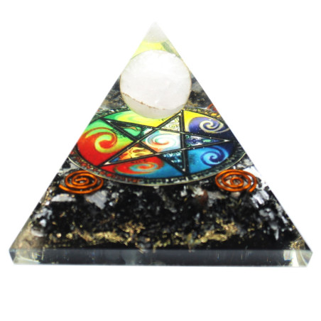 Pyramide d'orgonite - Pentagone de minuit - 70 mm