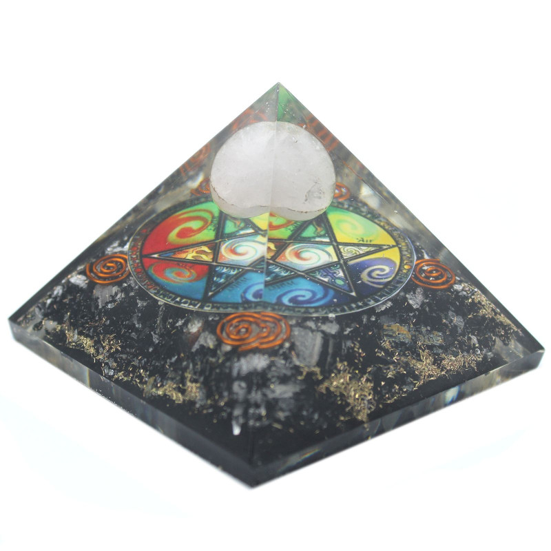 Pyramide d'orgonite - Pentagone de minuit - 70 mm