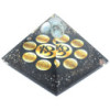 Pyramide d'orgonite - Chakra Om de minuit - 90 mm