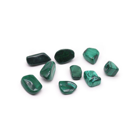 Lot de 24 pierres roulées - Malachite