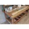 Table standard A&C 2,2 m avec étagère supérieure