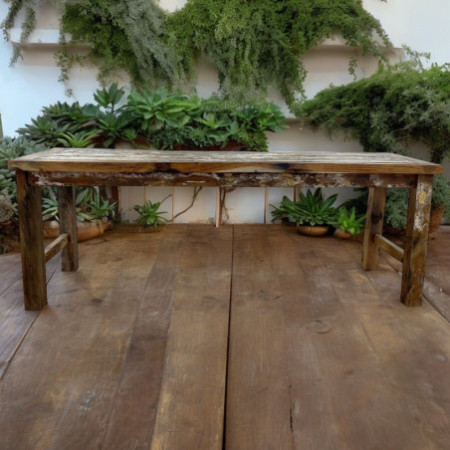 Table de présentation/salle à manger en teck recyclé 1,8 m
