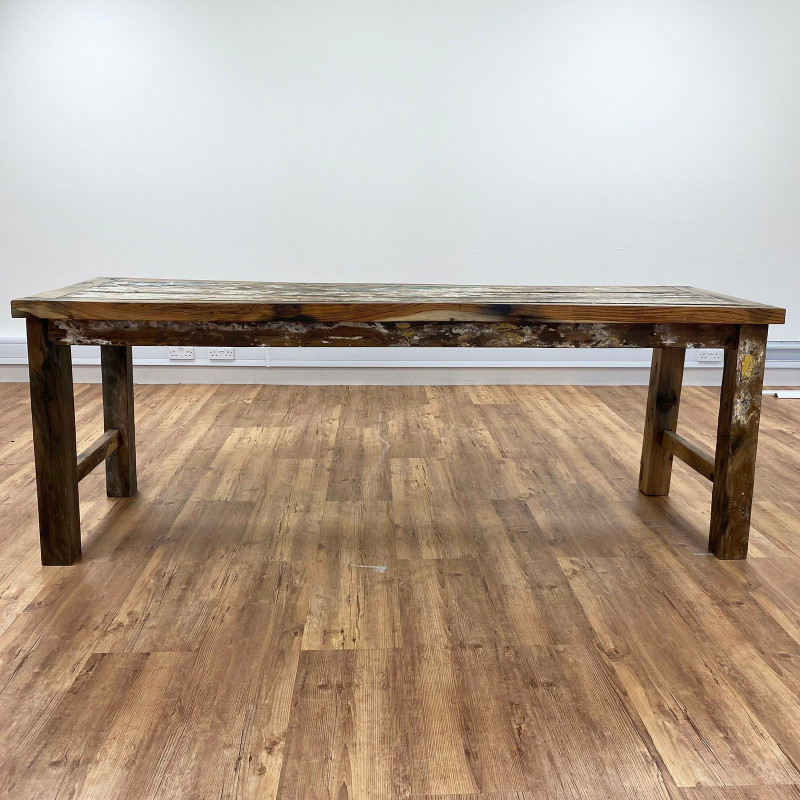 Table de présentation/salle à manger en teck recyclé 1,8 m