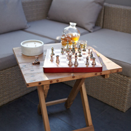 Table basse pliante carrée - 50x50cm