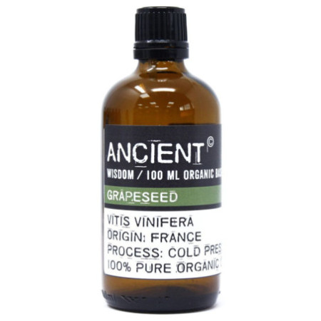Huile de base biologique de pépins de raisin - 100 ml