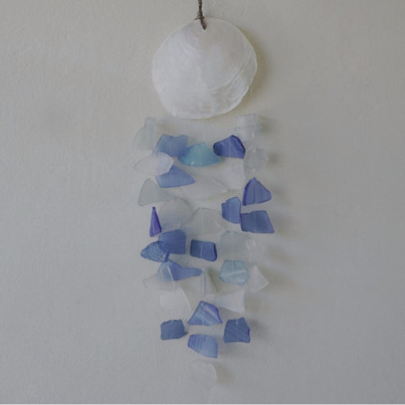 Copis & Glass Drop - Verre bleu et blanc