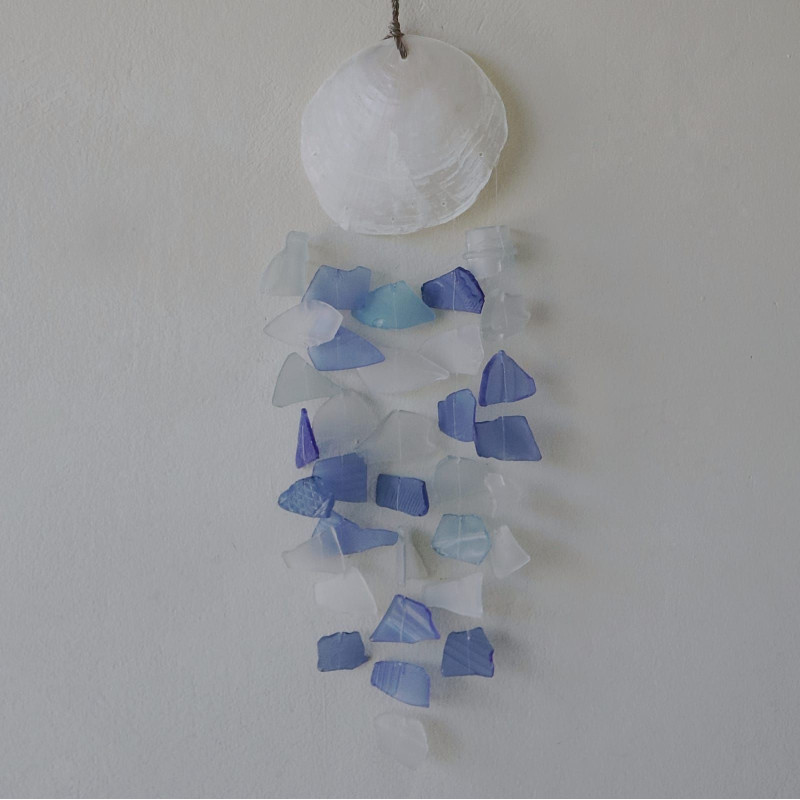 Copis & Glass Drop - Verre bleu et blanc