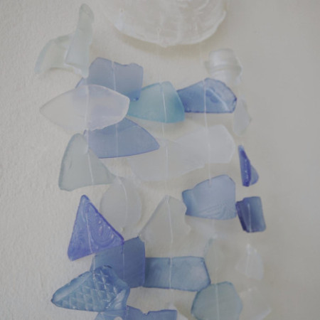 Copis & Glass Drop - Verre bleu et blanc