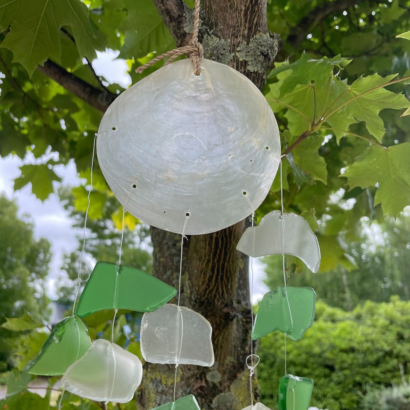 Copis & Glass Drop - Verre vert et blanc