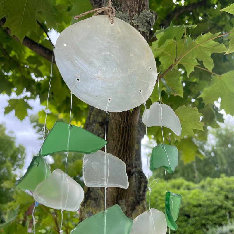 Copis & Glass Drop - Verre vert et blanc