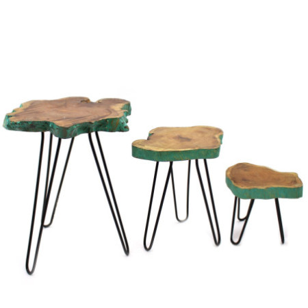 Lot de 3 supports à plantes en bois Gamell - Greenwash