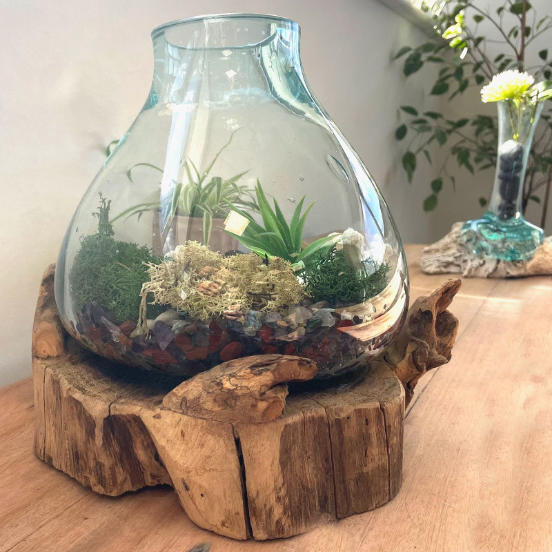 Grand aquarium en verre fondu - 32 cm