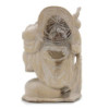 Statue de Bouddha sculptée à la main - 30 cm Bring Wood - Blanchi à la chaux