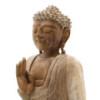 Statue de Bouddha sculptée à la main - Transmission de l'enseignement 30 cm - Blanchi à la chaux
