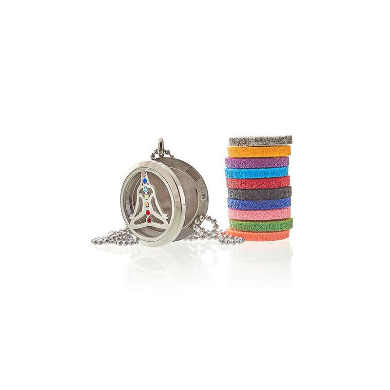 Collier d'aromathérapie - Chakra du Yoga - 30 mm
