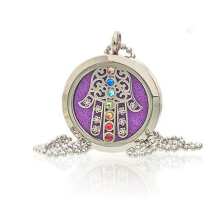 Collier d'aromathérapie - Chakra Hamsa - 30 mm