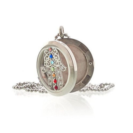 Collier d'aromathérapie - Chakra Hamsa - 30 mm