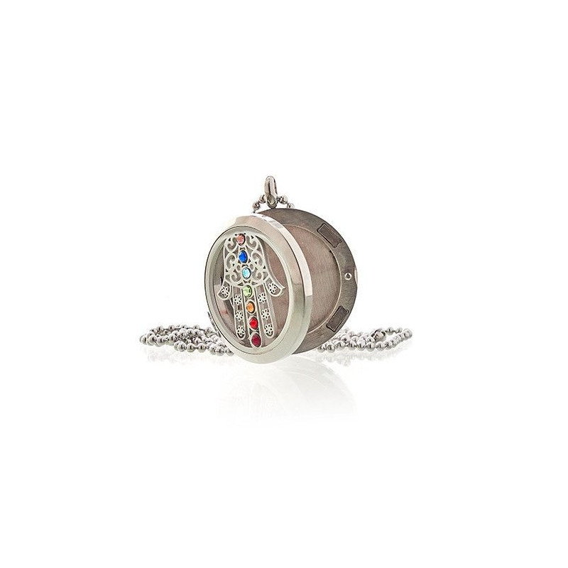 Collier d'aromathérapie - Chakra Hamsa - 30 mm