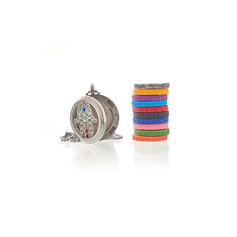 Collier d'aromathérapie - Chakra Hamsa - 30 mm