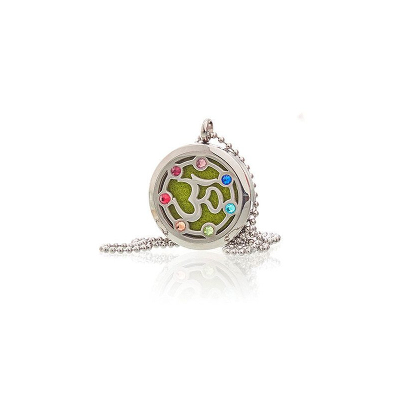 Collier Bijoux Aromathérapie - OM Chakra - 30mm