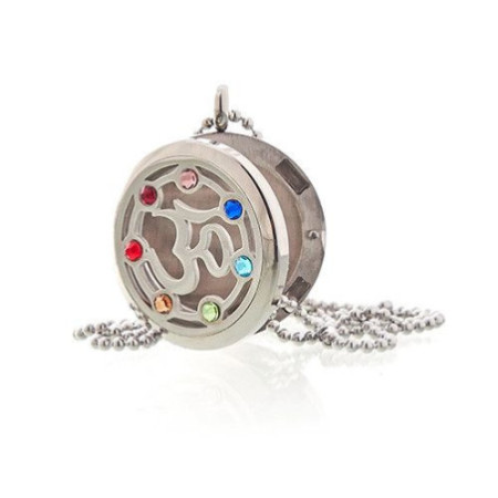 Collier Bijoux Aromathérapie - OM Chakra - 30mm