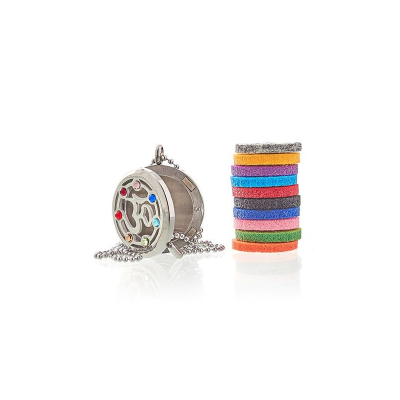 Collier Bijoux Aromathérapie - OM Chakra - 30mm