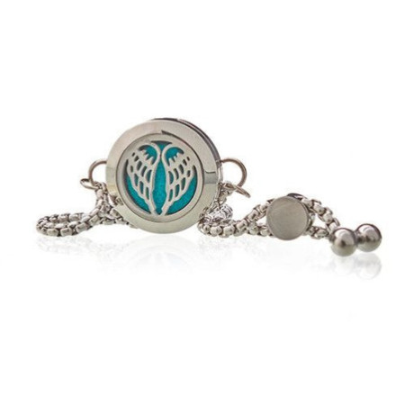 Bracelet chaîne bijoux aromathérapie - Ailes d'ange - 20 mm