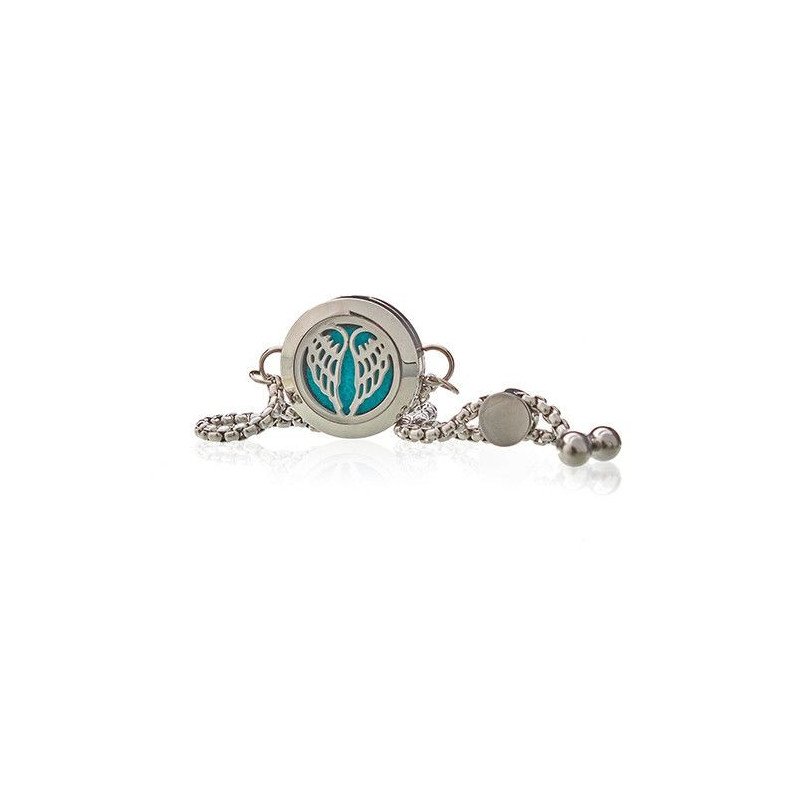 Bracelet chaîne bijoux aromathérapie - Ailes d'ange - 20 mm