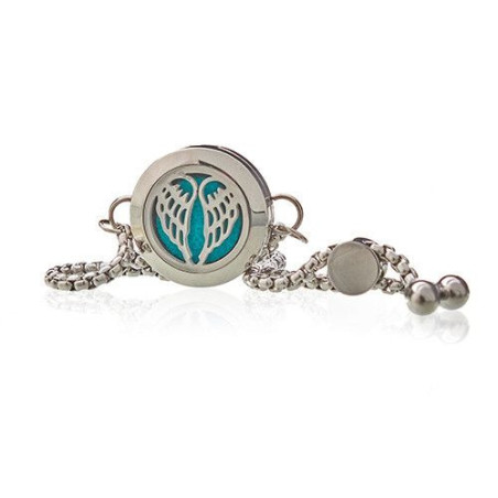 Bracelet chaîne bijoux aromathérapie - Ailes d'ange - 20 mm