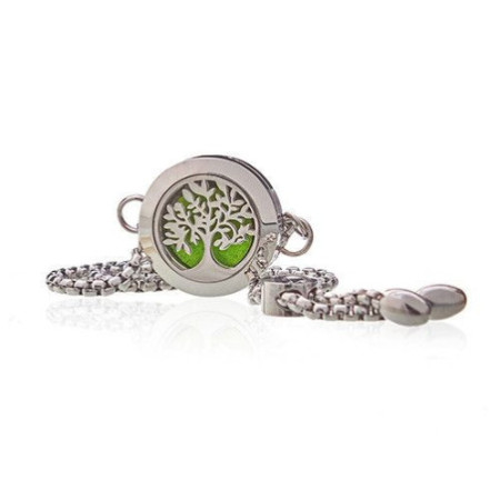 Bracelet chaîne bijoux d'aromathérapie - Arbre de vie - 20 mm