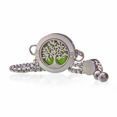 Bracelet chaîne bijoux d'aromathérapie - Arbre de vie - 20 mm