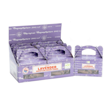 Boîte de - Cône Dhoop à refoulement Satya Lavender