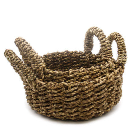 Panier en jonc de mer naturel - Lot de 2