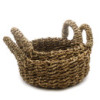 Panier en jonc de mer naturel - Lot de 2