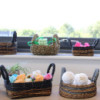 Panier Feuille de Bananier & Raphia Hitam - Lot de 2