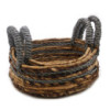 Panier en feuille de bananier et raphia Abu-abu - Lot de 2