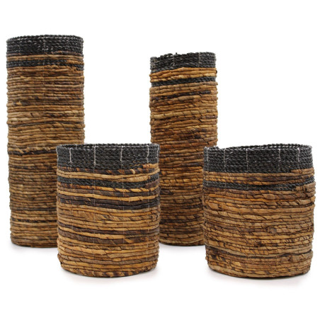 Ensemble de feuilles de bananier - 2 vases et 2 bacs