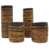 Ensemble de feuilles de bananier - 2 vases et 2 bacs