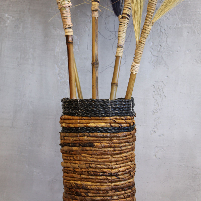 Ensemble de feuilles de bananier - 2 vases et 2 bacs