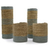 Ensemble en jonc de mer et raphia Abu-Abu - 2 vases et 2 bacs