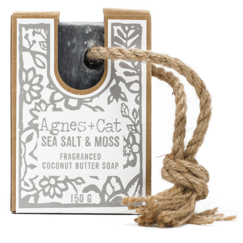 Savon sur corde - Sel de mer et mousse