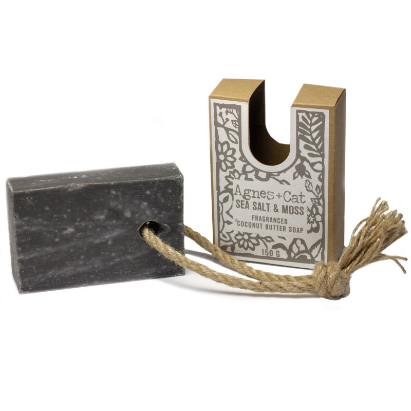 Savon sur corde - Sel de mer et mousse