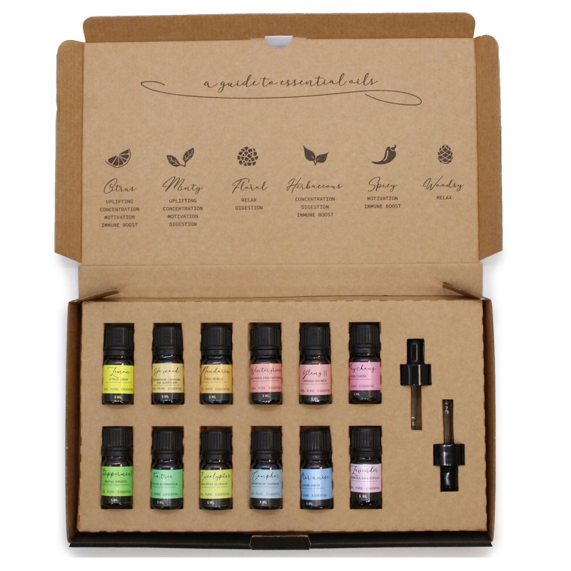 Coffret d'huiles essentielles d'aromathérapie - Pack de démarrage
