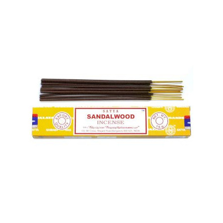 Coffret de démarrage de bâtonnets d'encens Satya (7 parfums + porte-encens en bois de manguier)