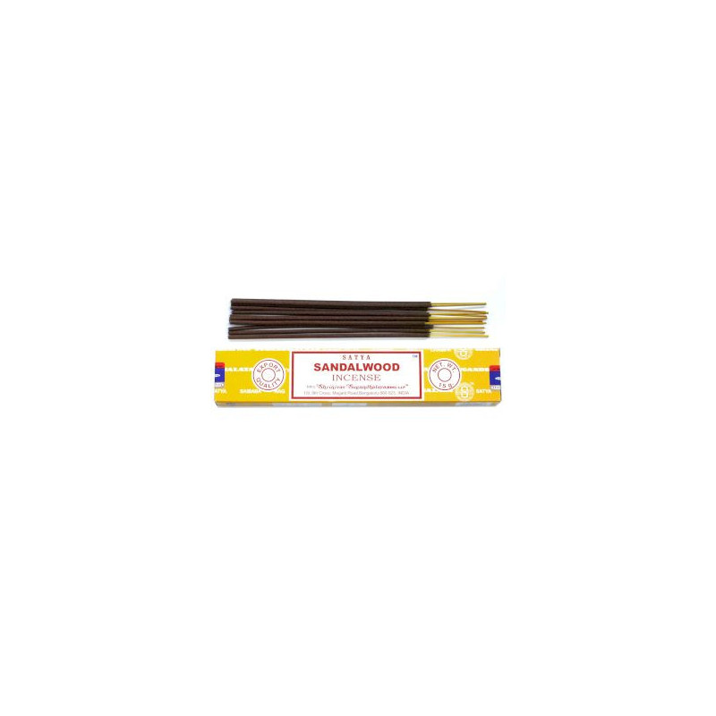 Coffret de démarrage de bâtonnets d'encens Satya (7 parfums + porte-encens en bois de manguier)