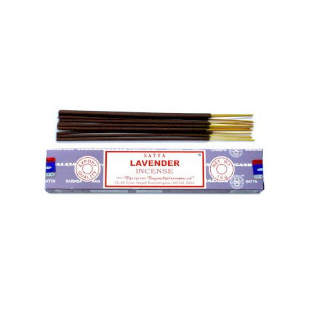 Coffret de démarrage de bâtonnets d'encens Satya (7 parfums + porte-encens en bois de manguier)
